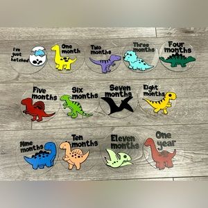 Dinosaur Baby Milestone Discs